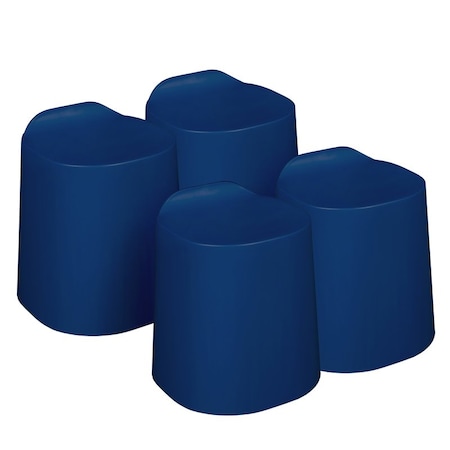 Regency Regency Dott Plastic Stackable Stools (Set of 4)- Navy Blue 1200NV4PK